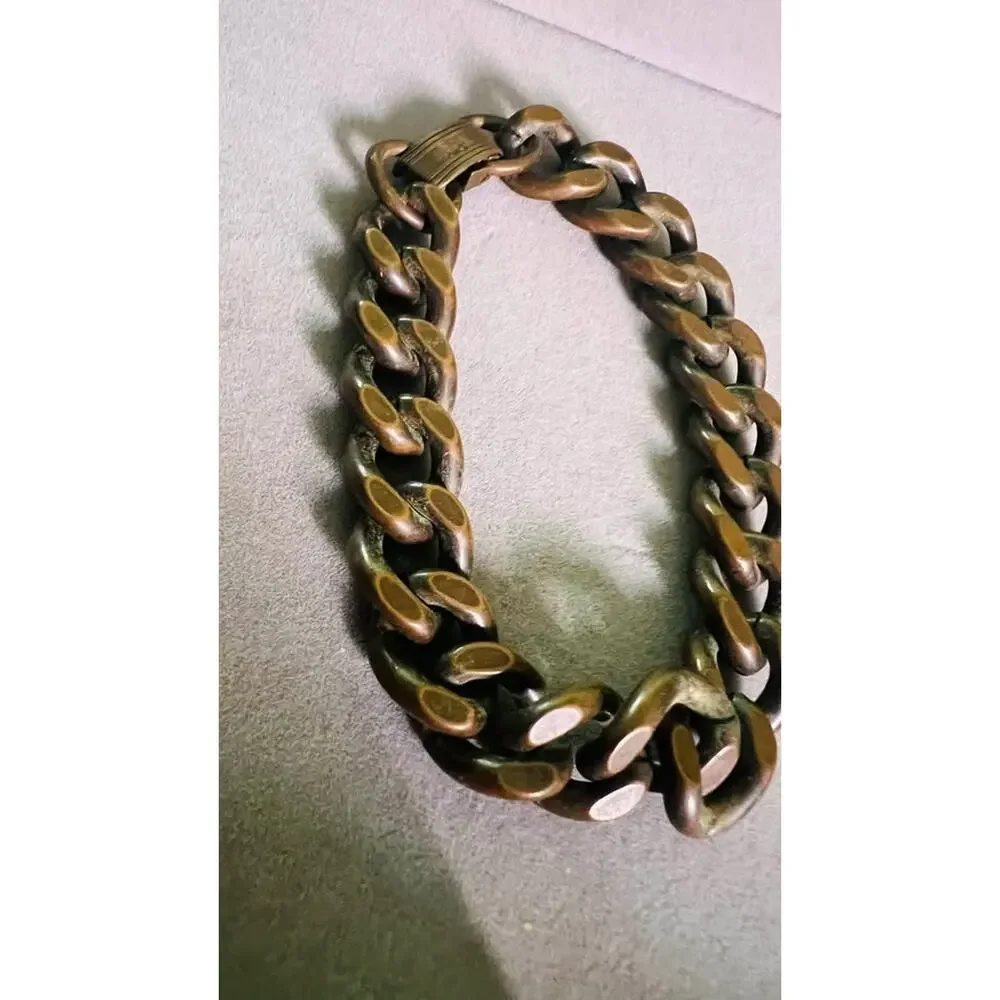 Vintage Bronze Curb Link Bracelet